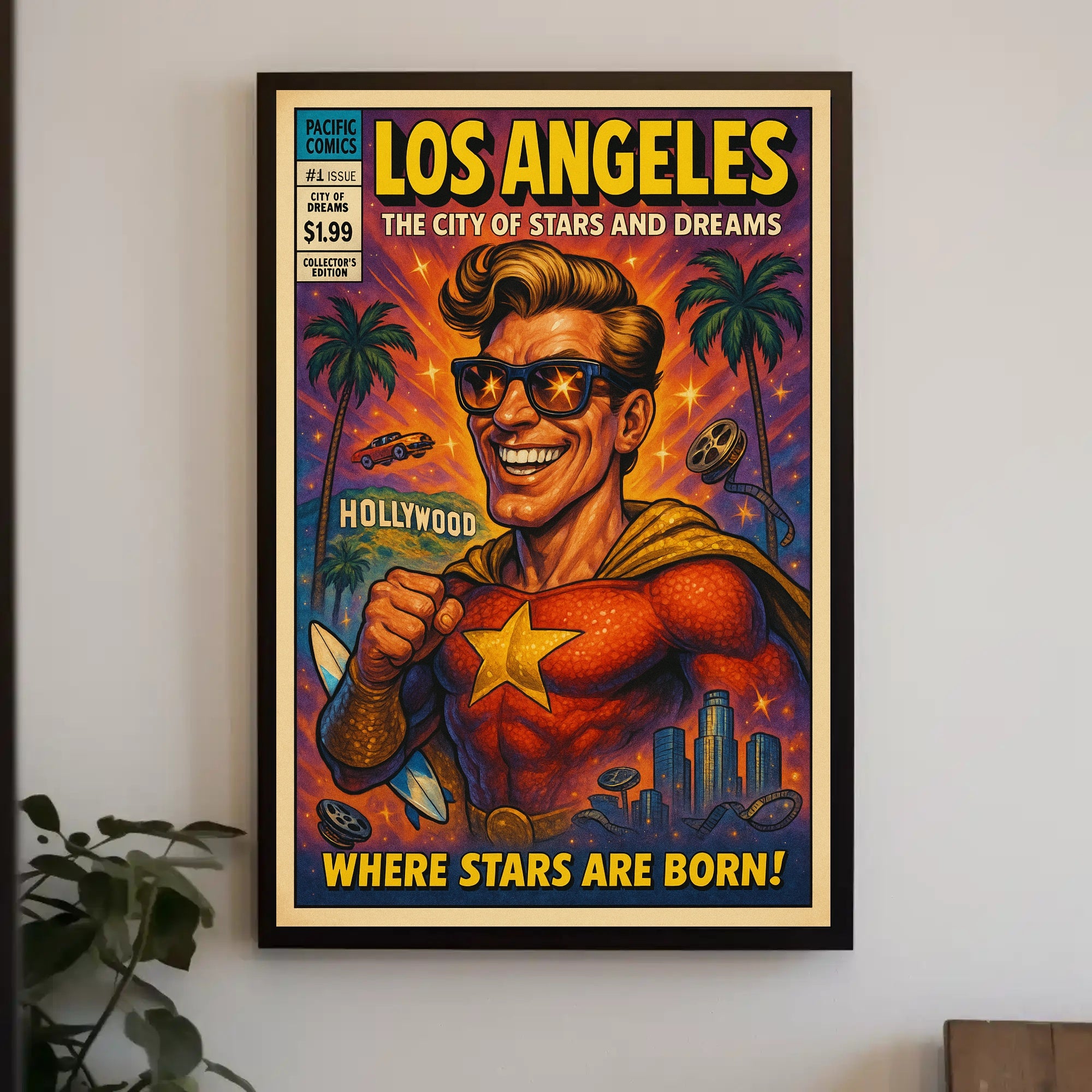 Los Angeles Hollywood Dreamscape Pop Culture Poster