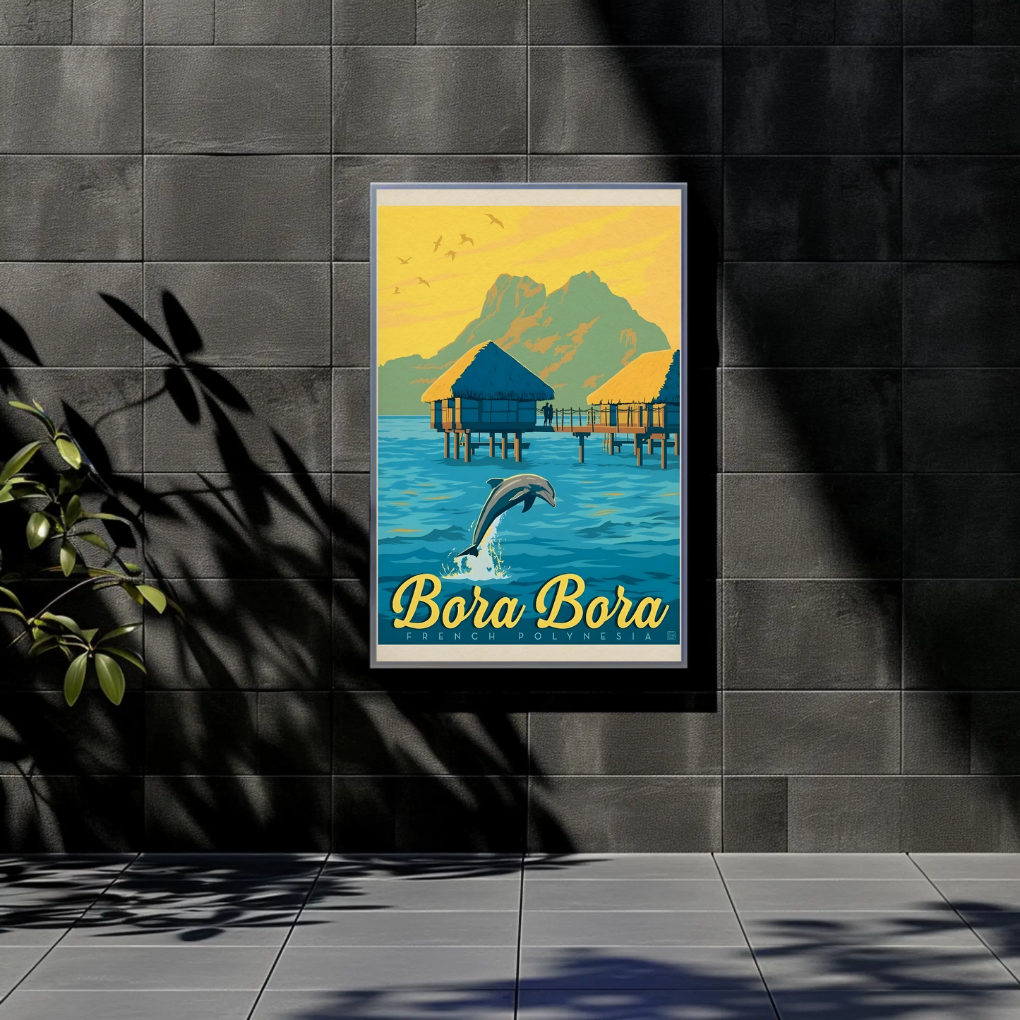 Vintage Poster Bora Bora French Polynesia