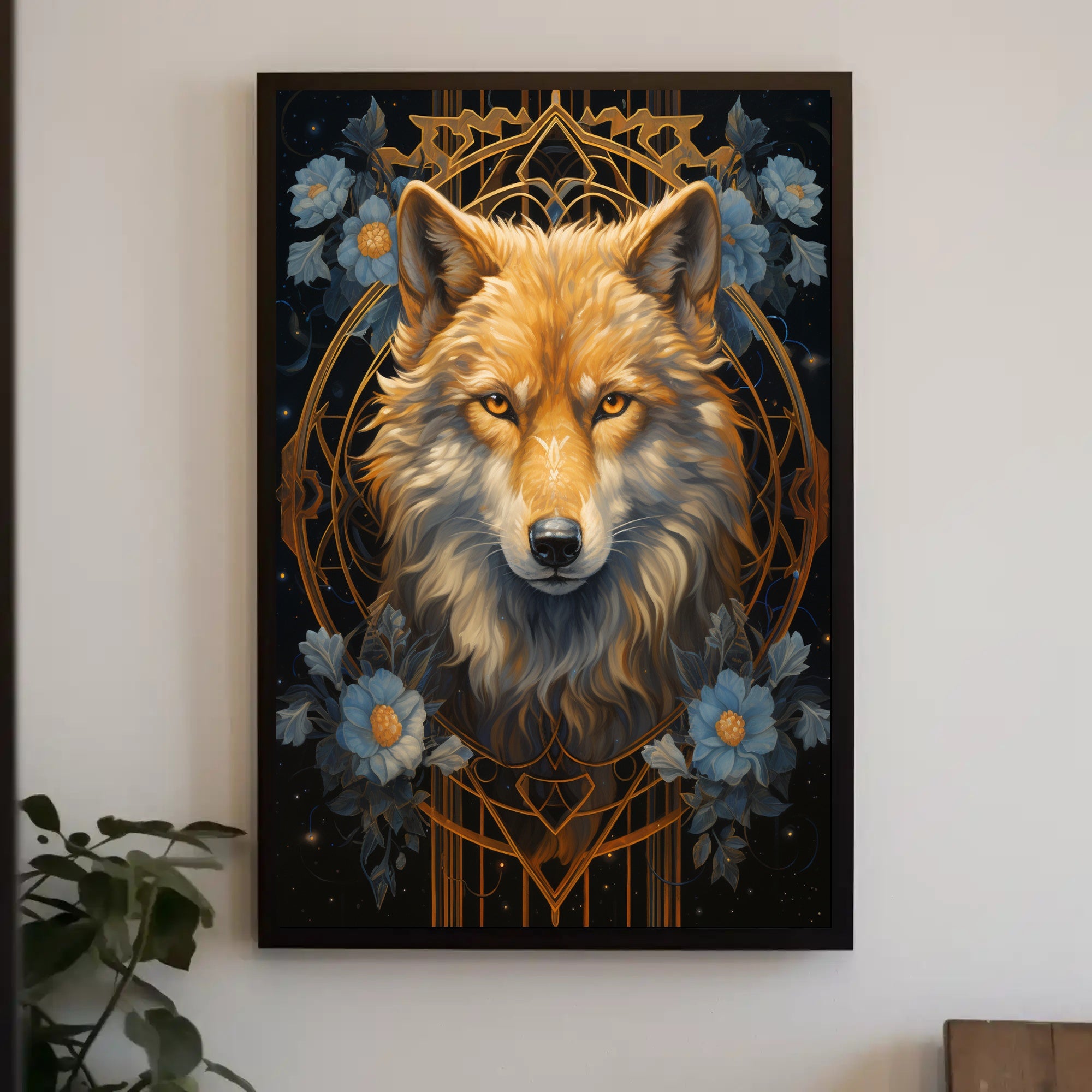 Majestic Wolf Portrait Poster PosterGoat