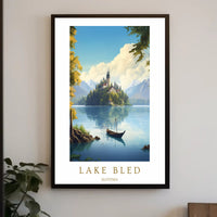 Scenic Beauty of Lake Bled Poster PosterGoat