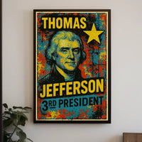 Thomas Jefferson 3rd President of the United States Graffiti Pop Art Poster