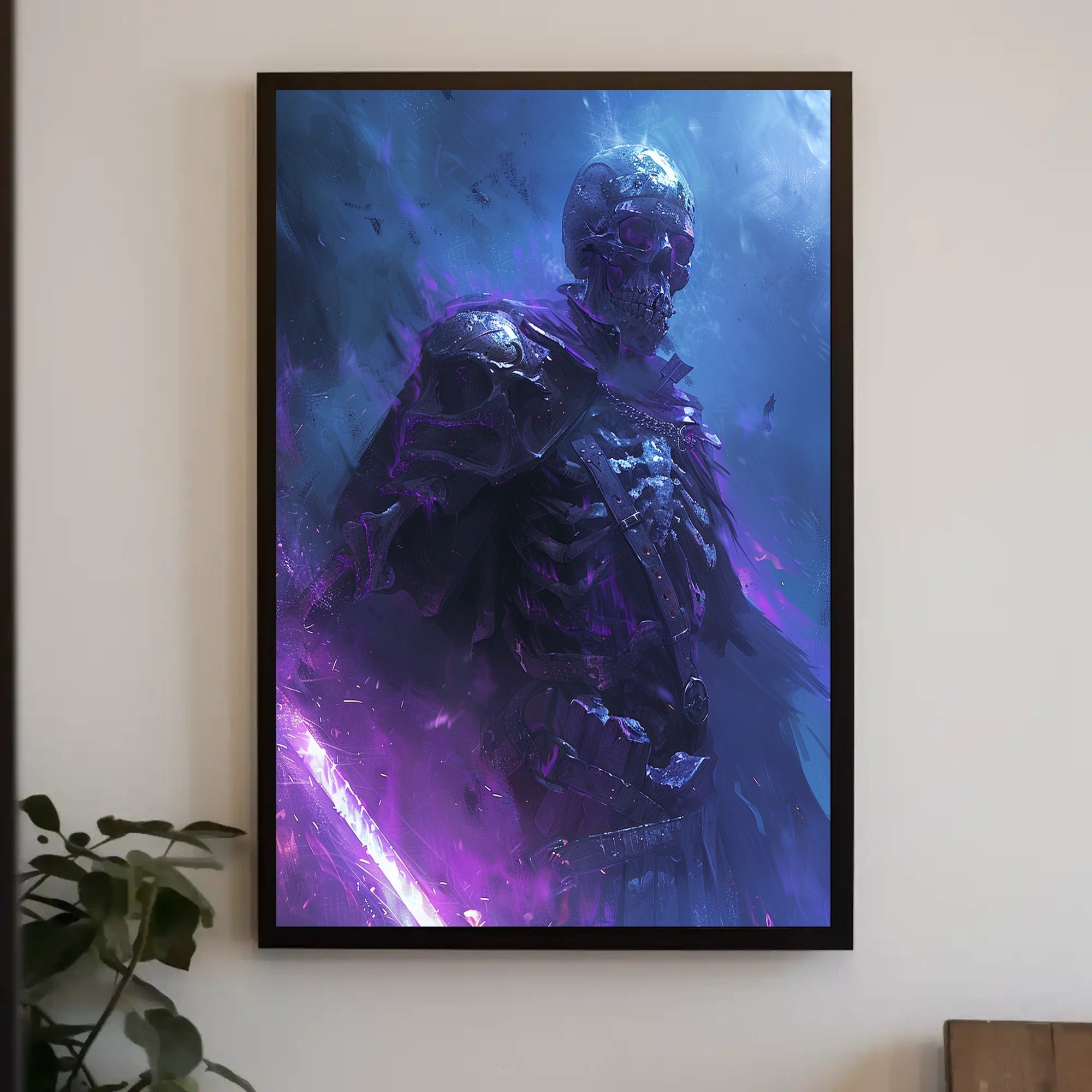 Mystic Skeleton Warrior in Fantasy or Mythology Poster PosterGoat