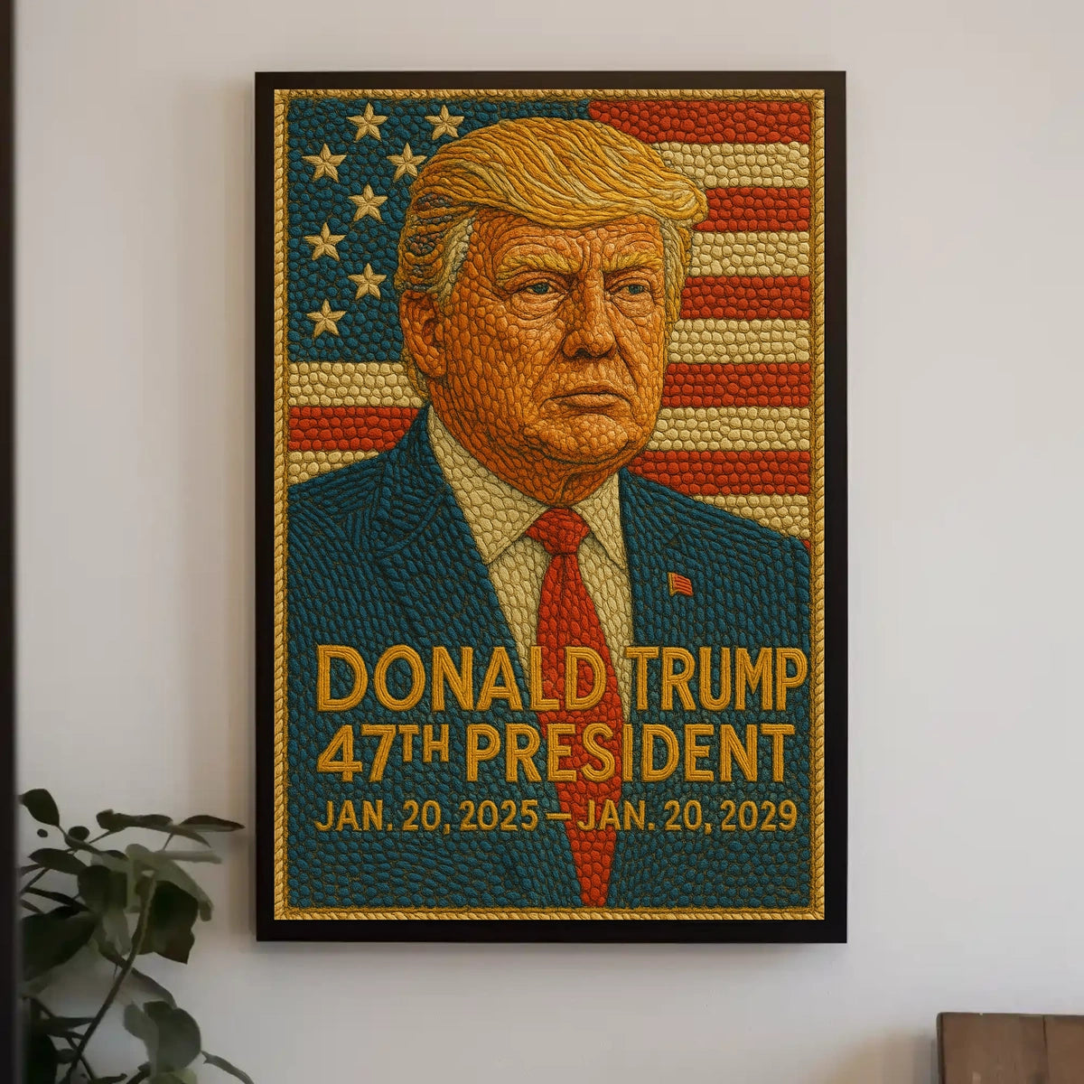 Trump Threads Unity Patriotic Surreal Poster