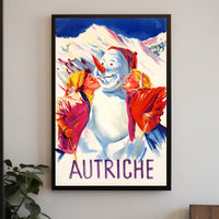 Vibrant Vintage Austrian Winter Scene Travel Poster PosterGoat
