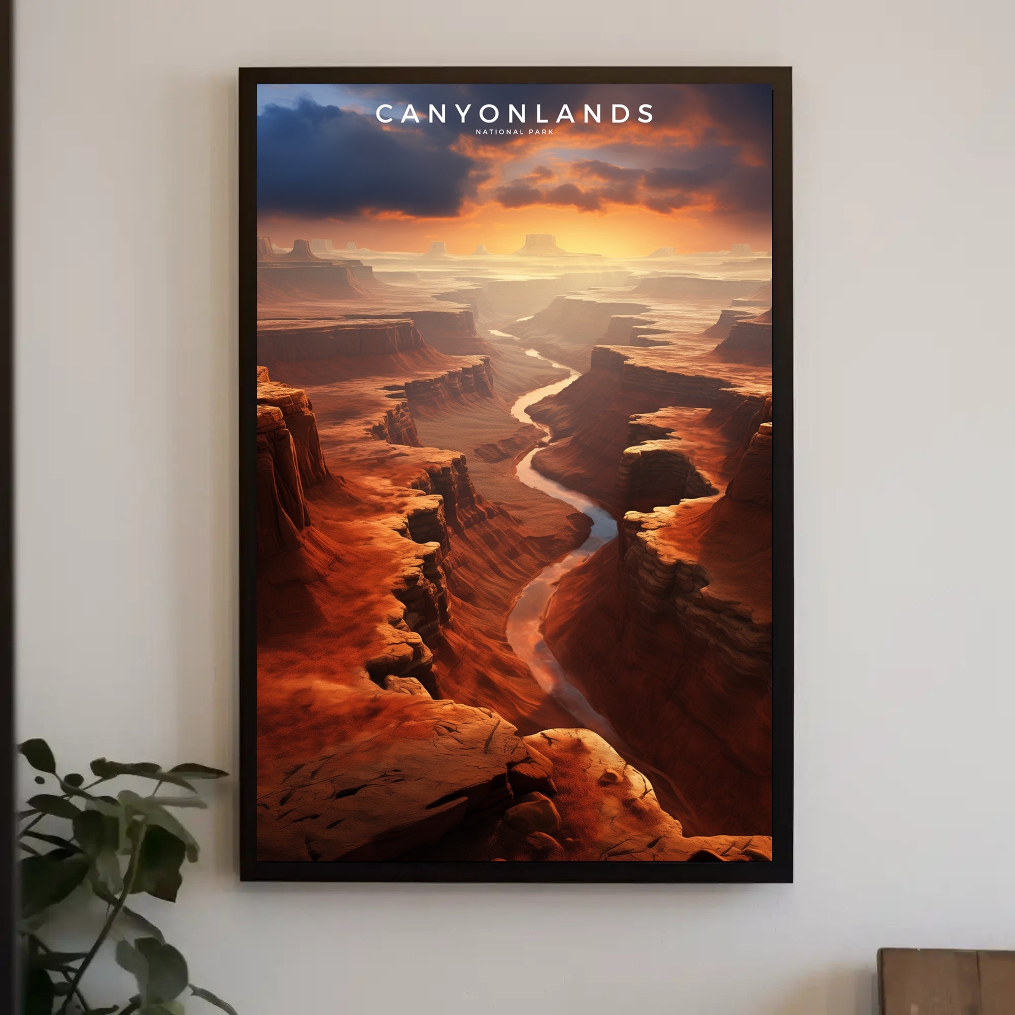 Canyonlands Sunset Poster Travel Wall Art Print