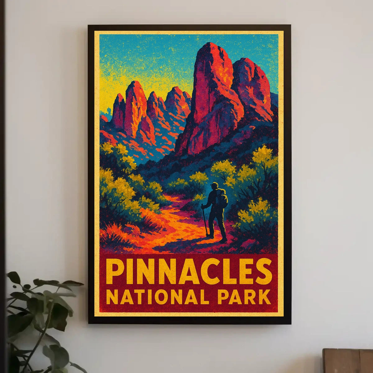 Pinnacles National Park Vintage Adventure Poster