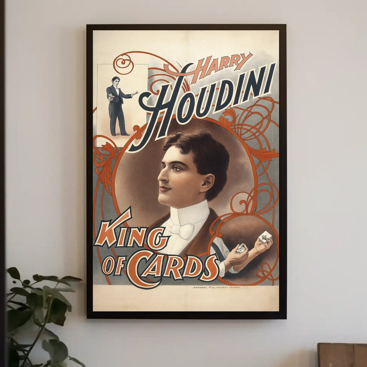 Harry Houdini King Of Cards Poster