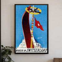 Winter Wonderland in Swiss Alps Travel Poster PosterGoat