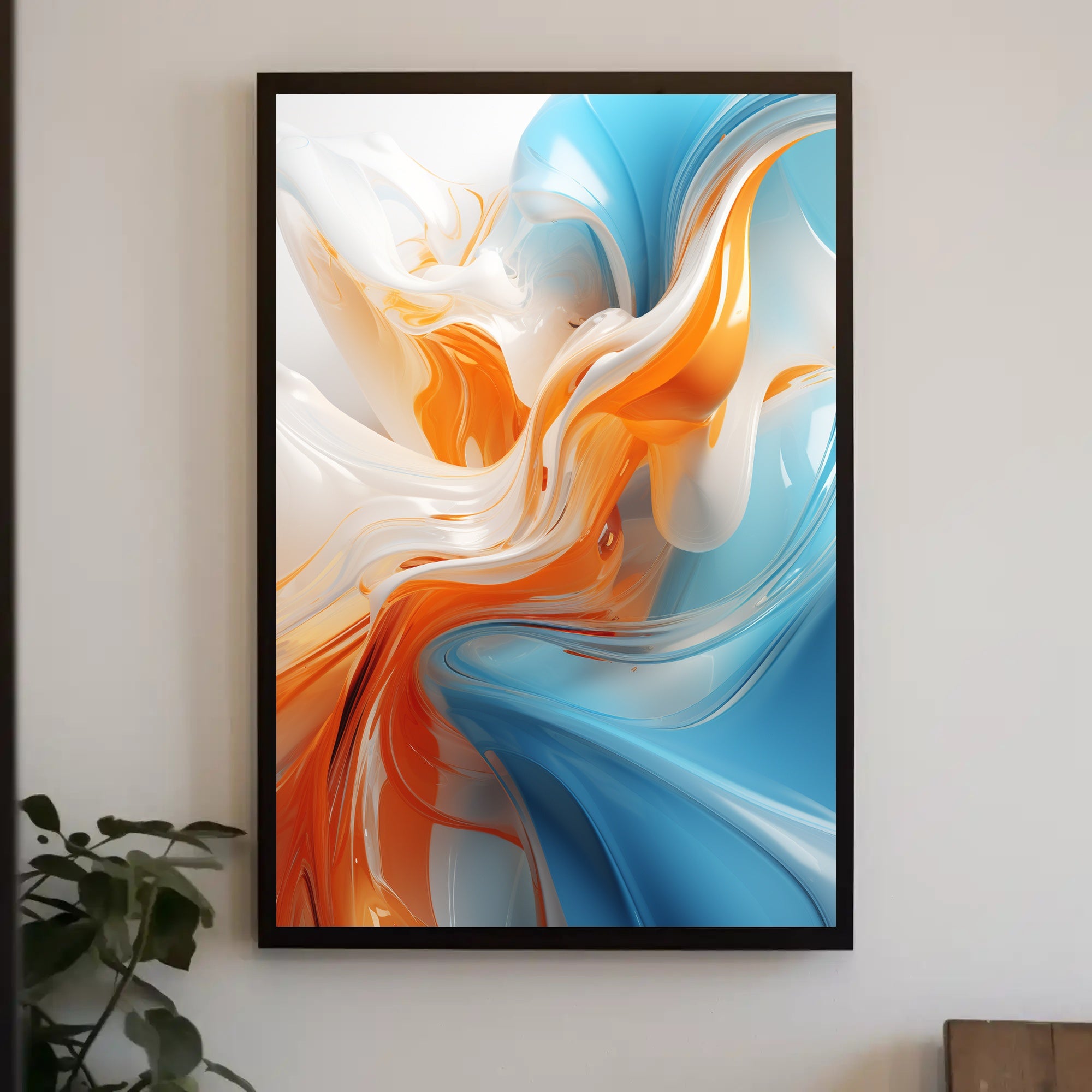 Fluid Motion Abstract Art Vibrant Design Poster