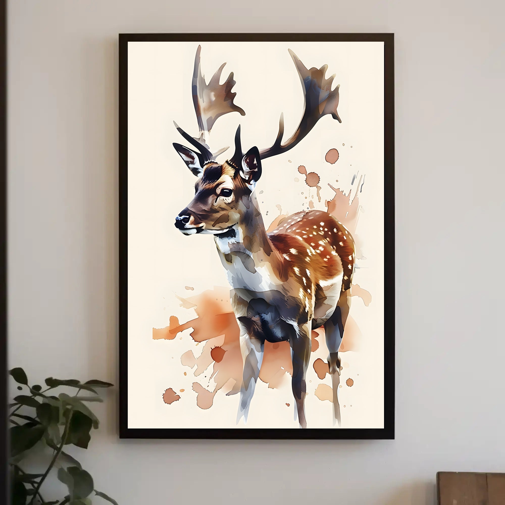 Majestic Deer Wildlife Poster Vintage Nature Print