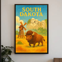 South Dakota Wonders Scenic Collector Poster