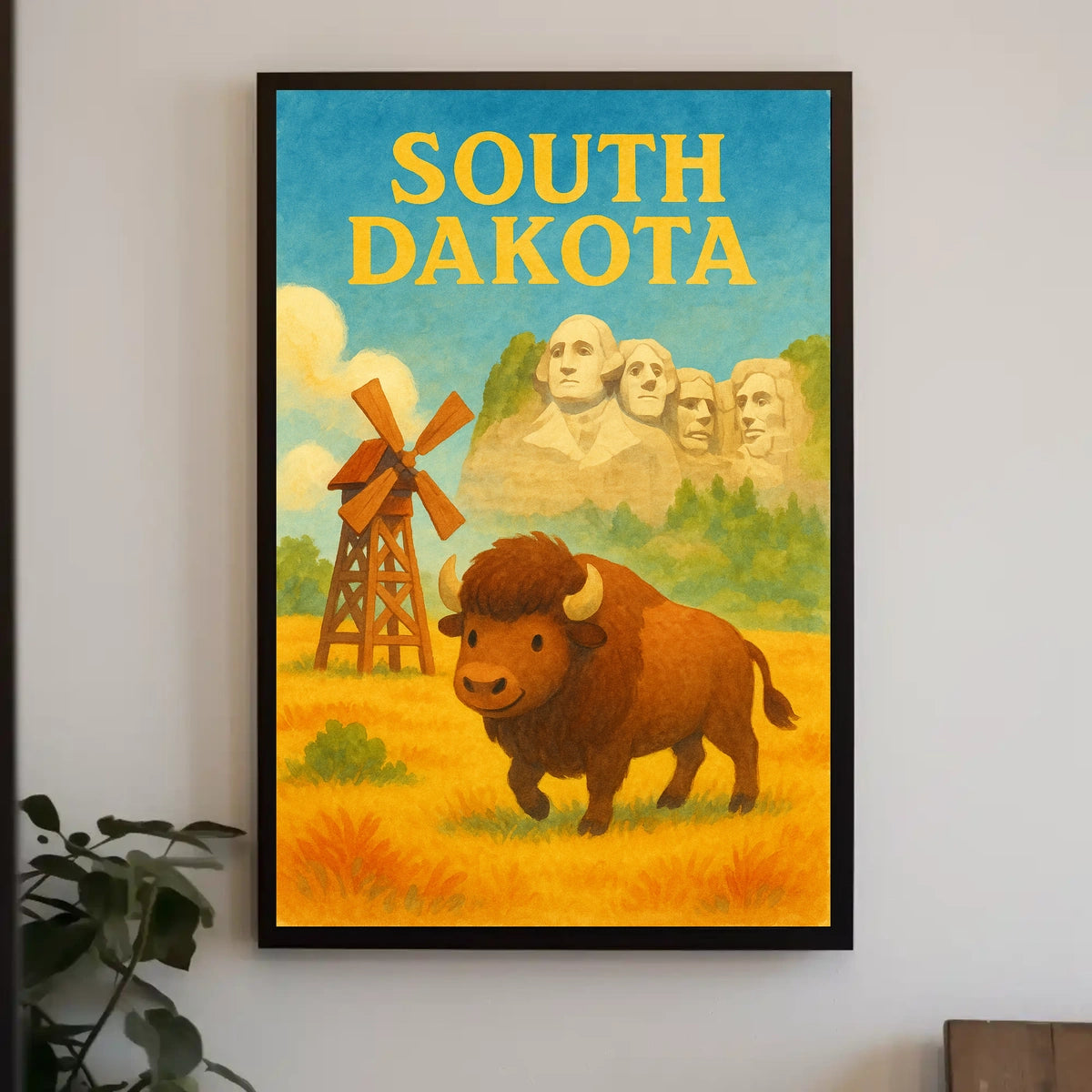 South Dakota Wonders Scenic Collector Poster