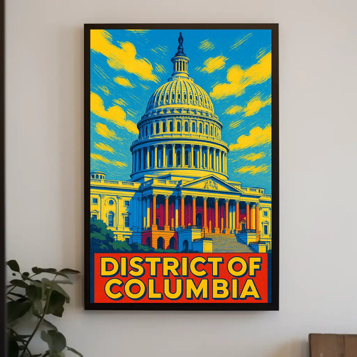 District of Columbia Capitol Art Poster