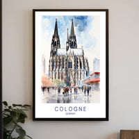 Cologne Cathedral in Vibrant Cityscape Urban or Cityscape Poster PosterGoat