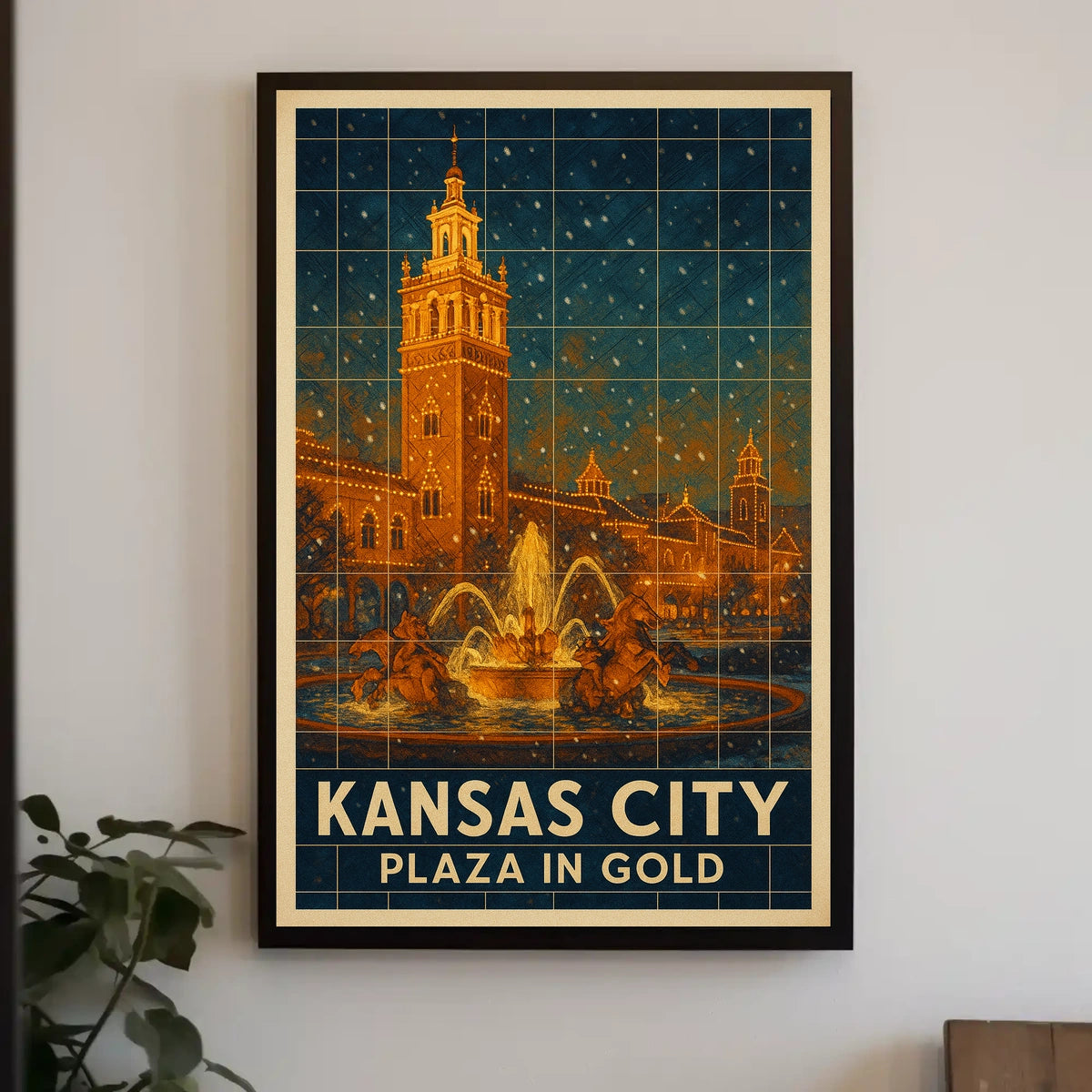 KansasCityPlaza CityscapeArchive HeritageCollection GalleryDesign Poster