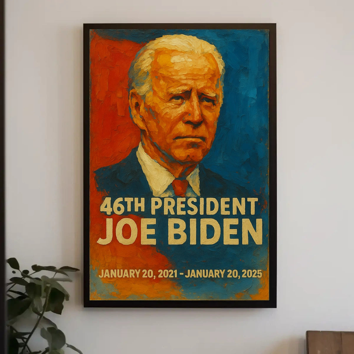 Biden Patriotic Expressionism Oil Painting Poster