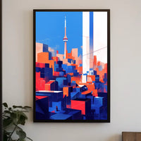 Toronto Abstract Cityscape Modern Art Poster