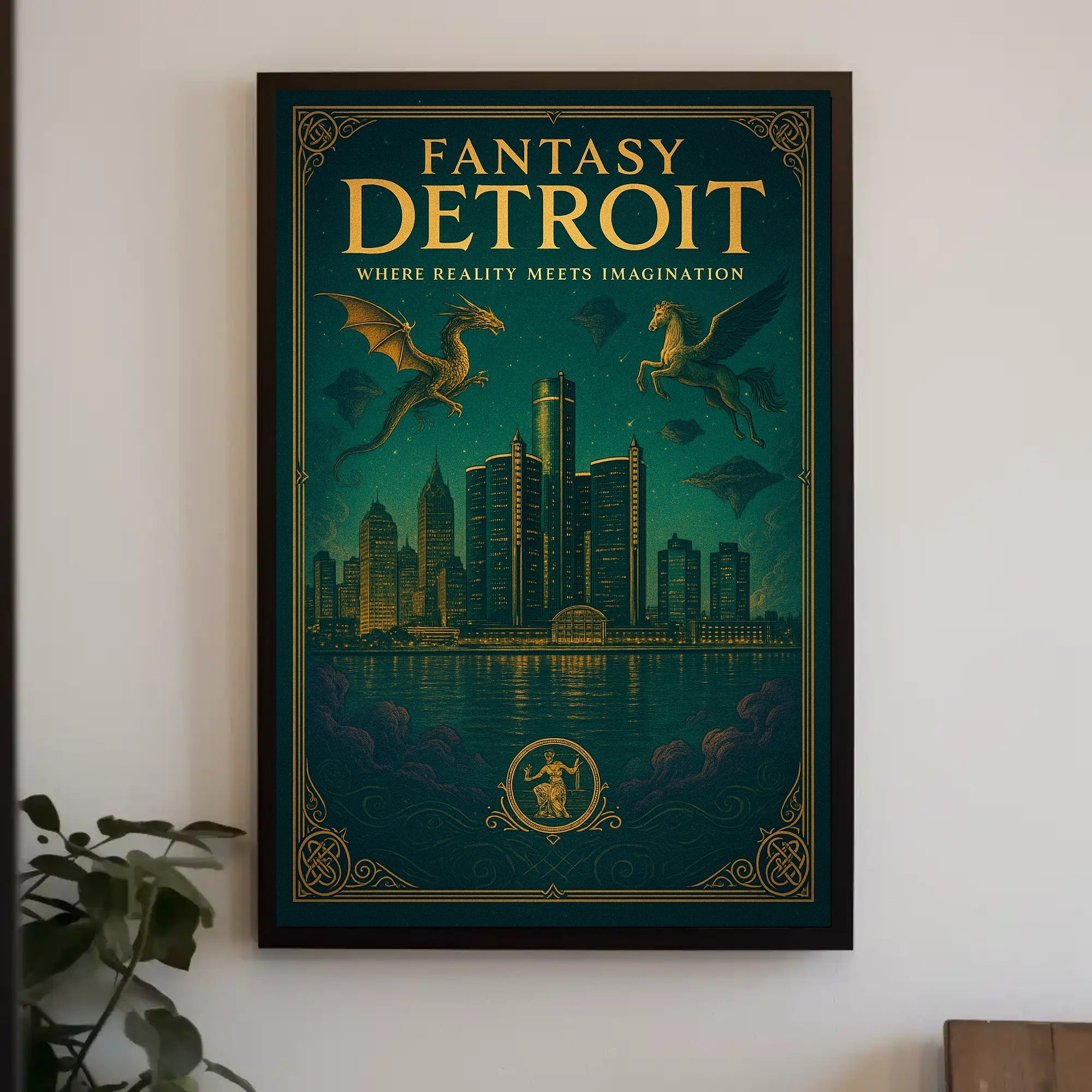 Fantasy Detroit Poster PosterGoat
