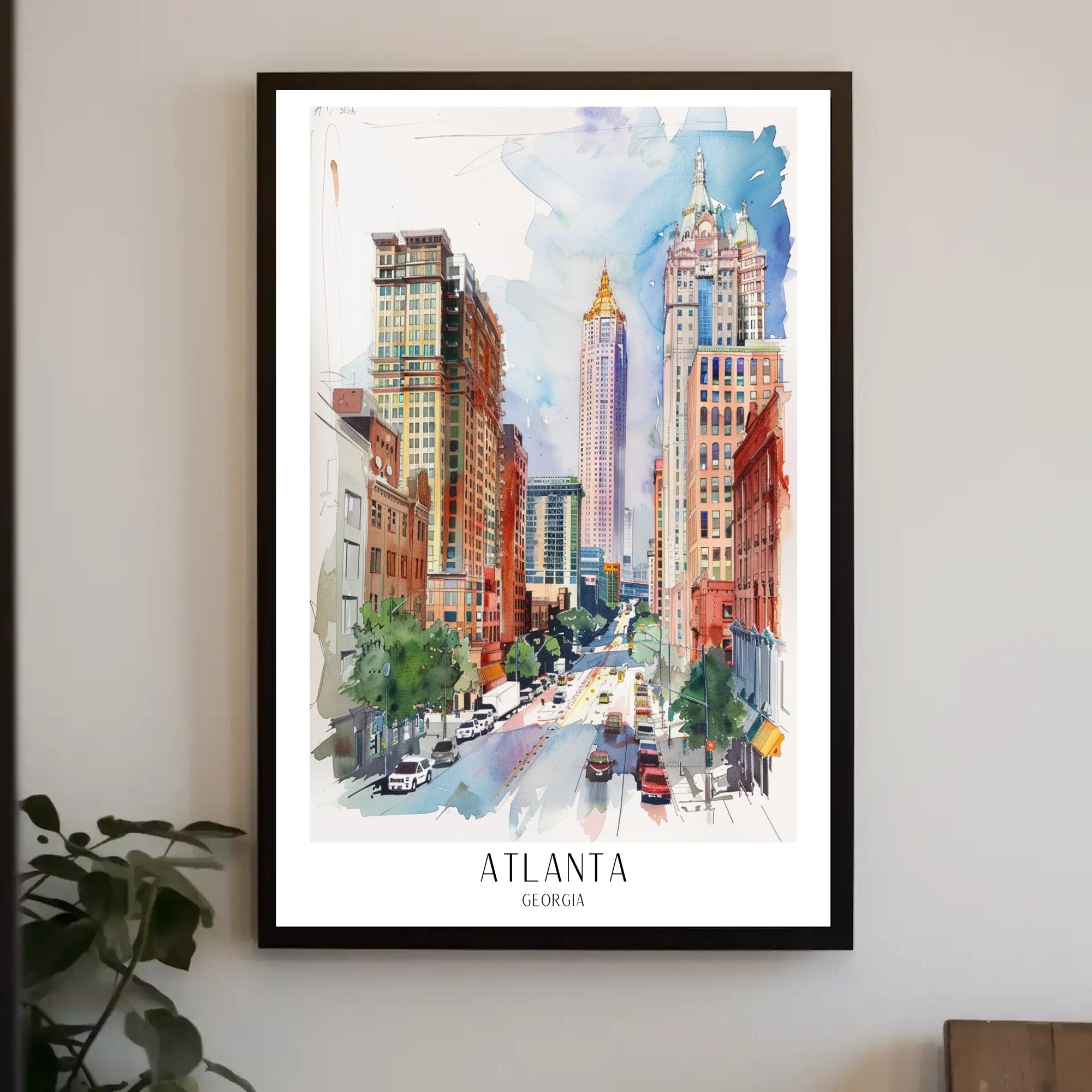 Atlanta Cityscape Poster PosterGoat