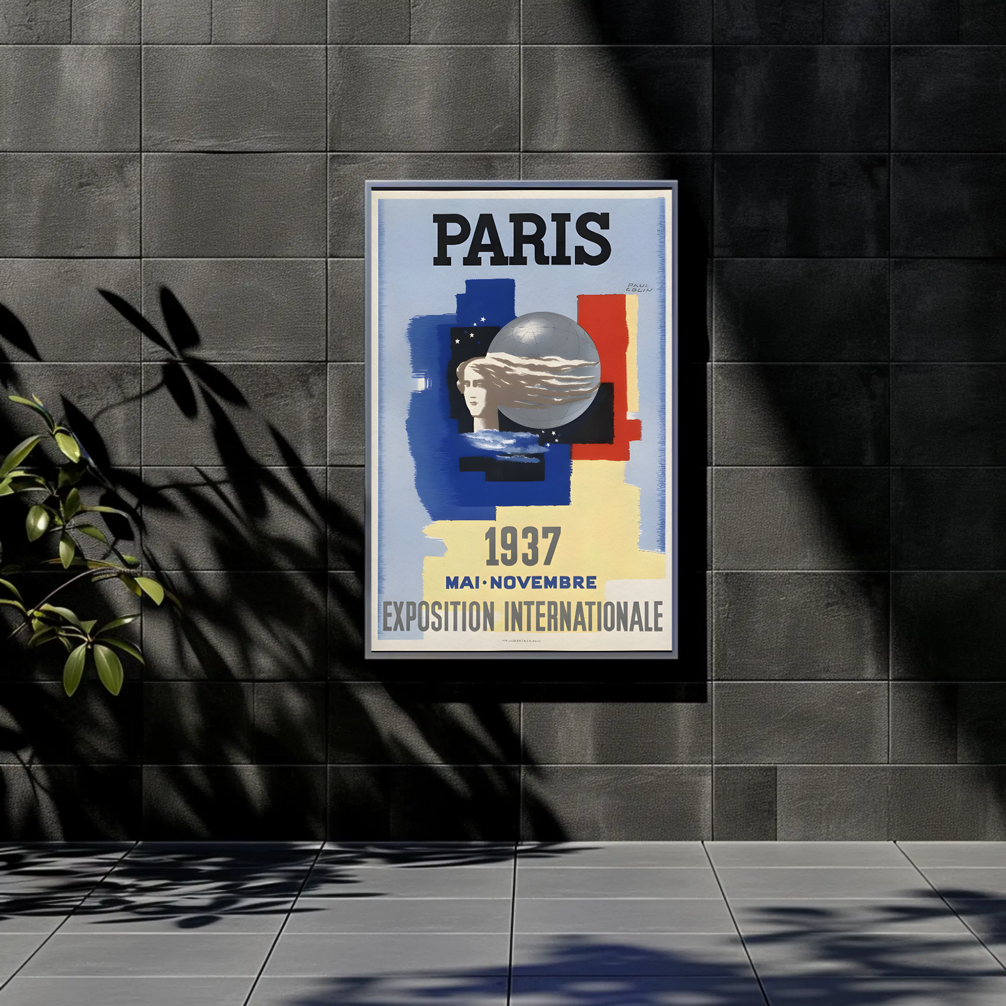 Paris 1937 Exposition International Vintage Travel Poster