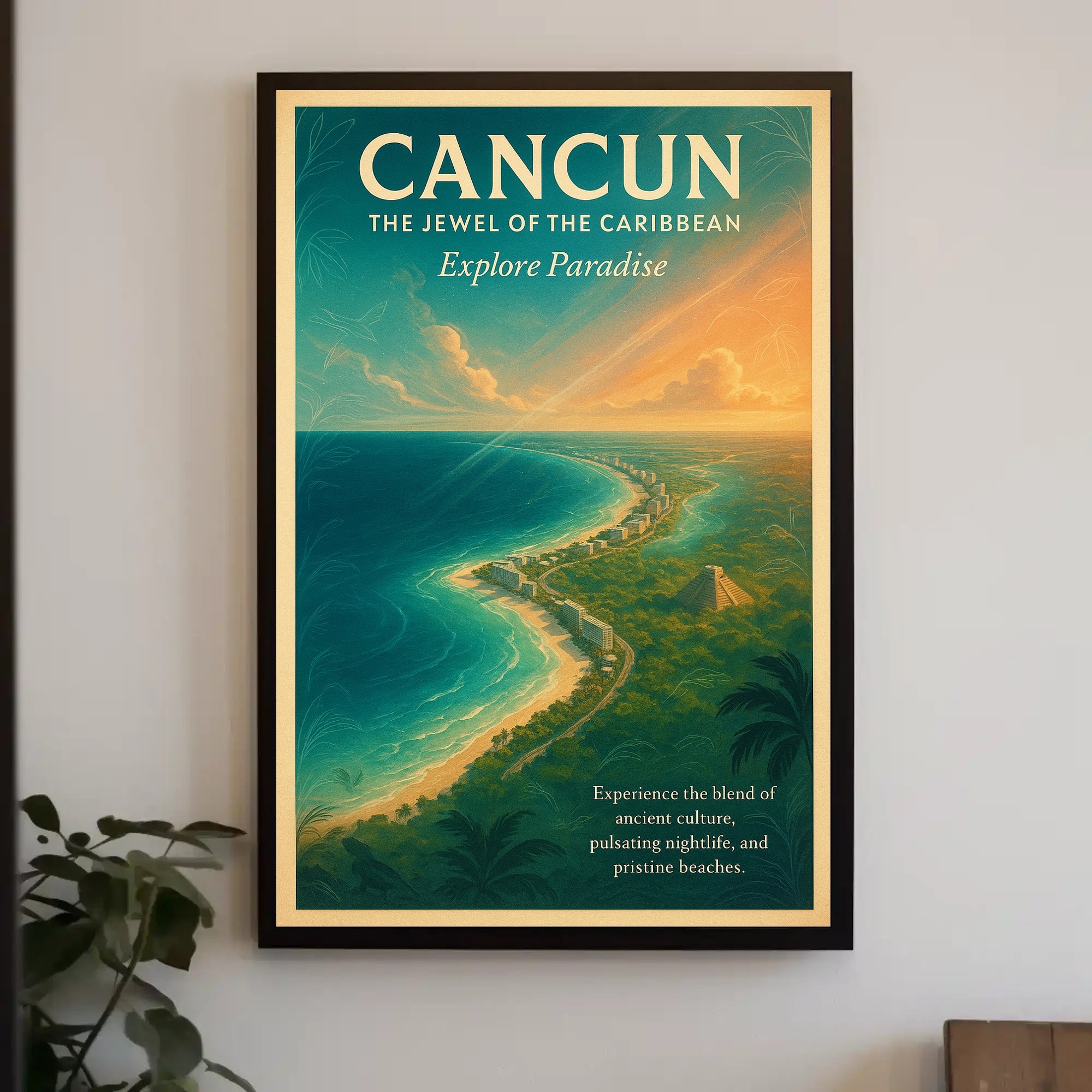 Cancun The Jewel of the Caribbean Poster PosterGoat