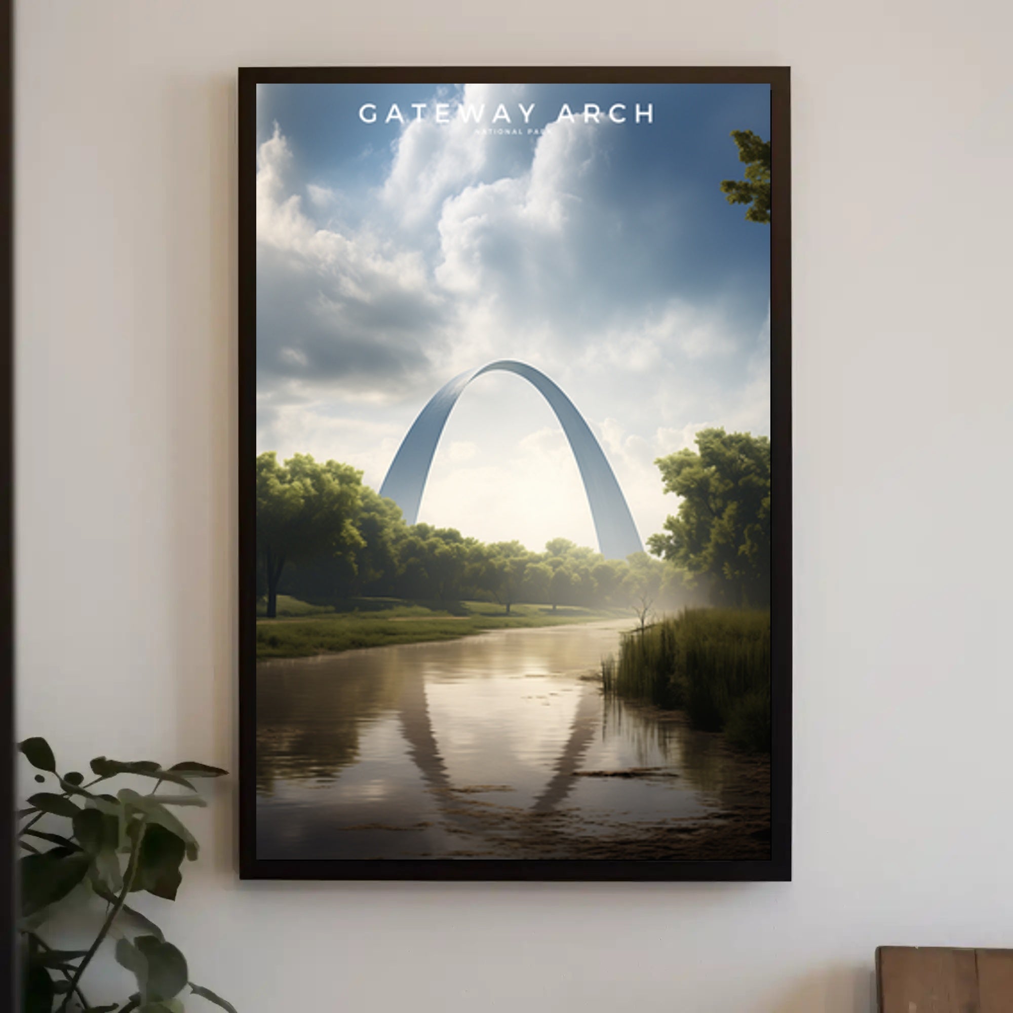 Gateway Arch Scenic Travel Poster Landscape Print