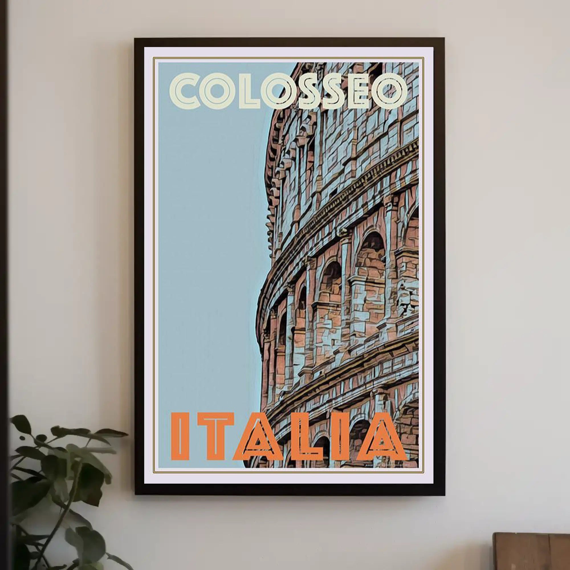 Colosseum Nostalgic Italian Architecture Travel Poster PosterGoat