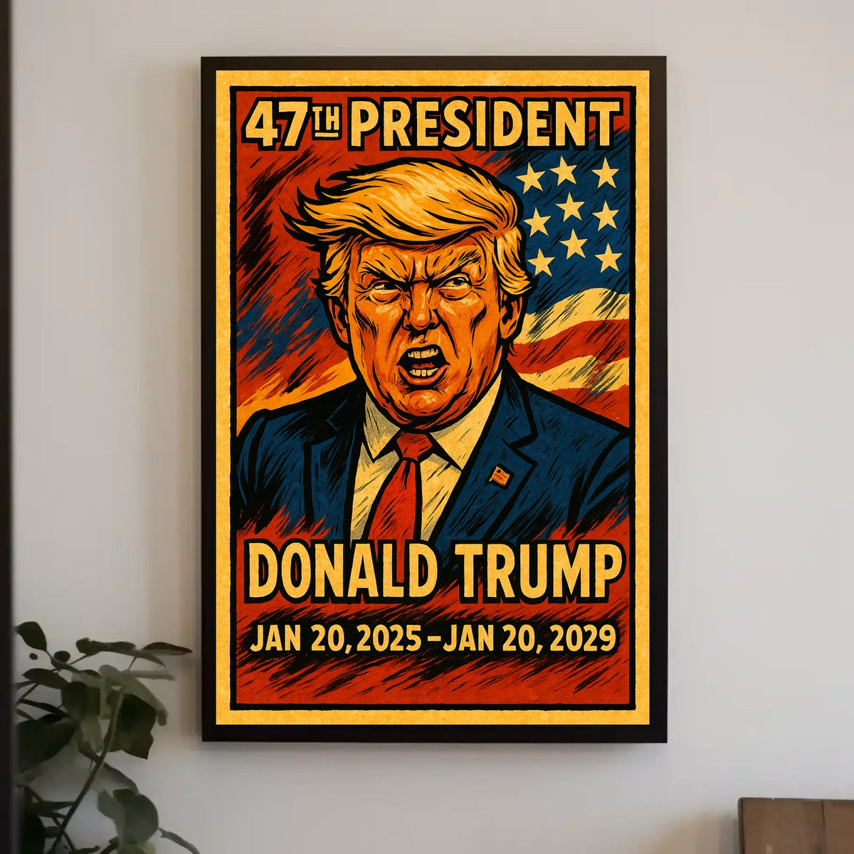 Donald Trump Visionary Patriotic Pop Art Poster