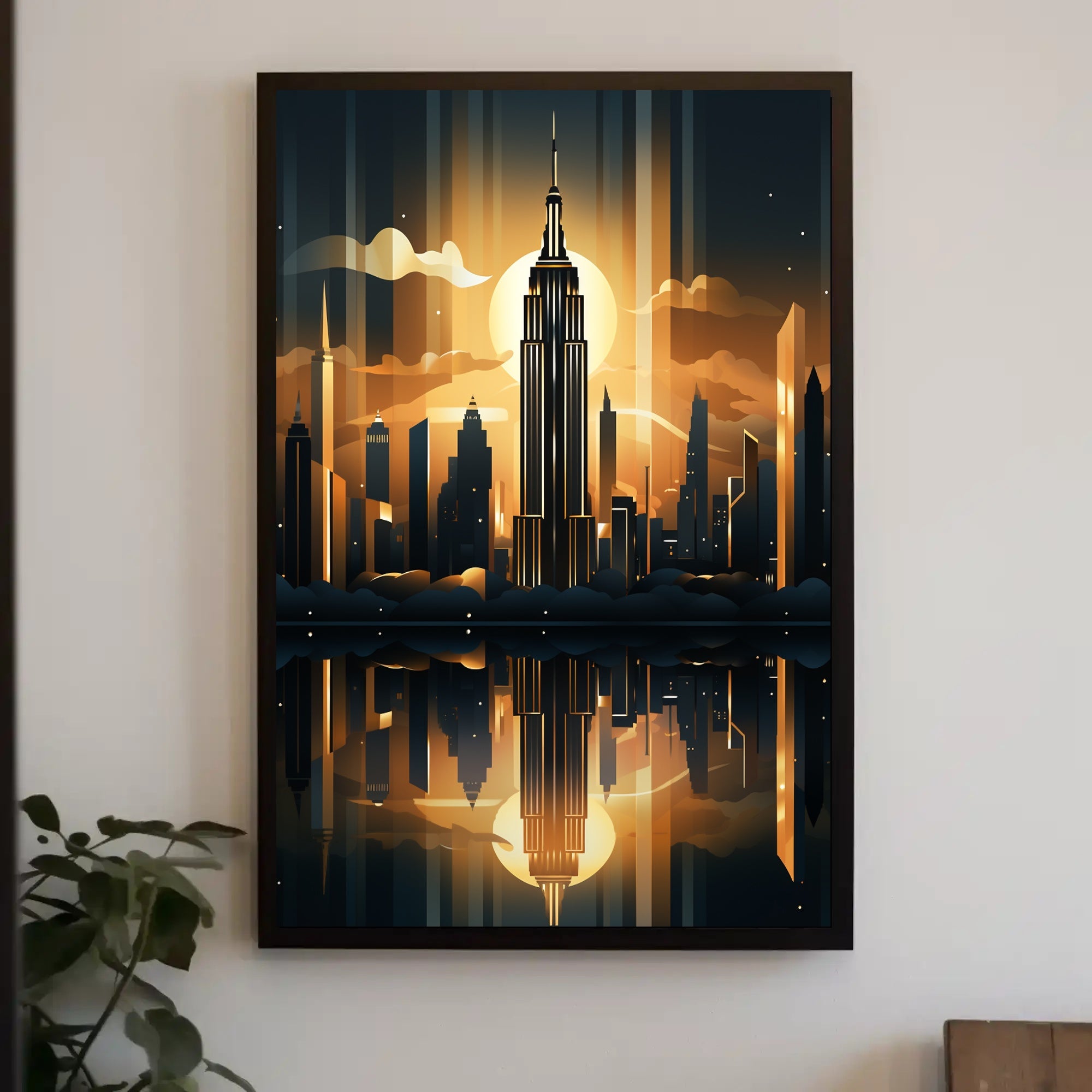 Cityscape At Dusk Poster