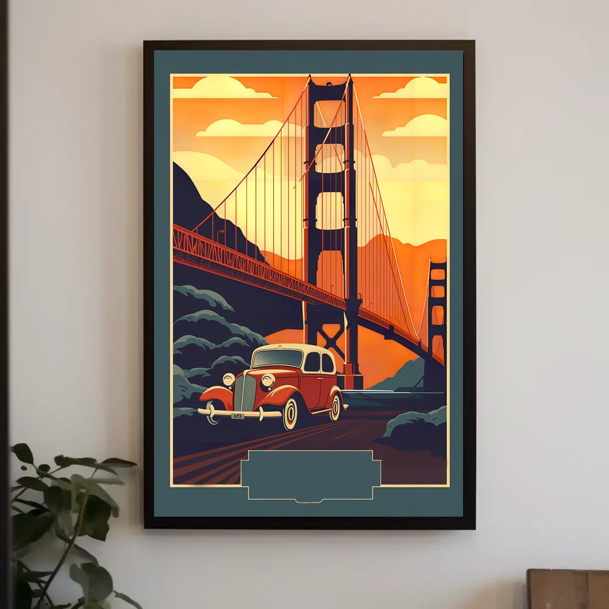 Vintage Adventure Over the Golden Gate Poster