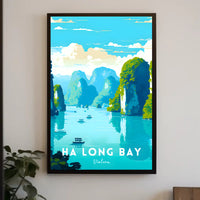 Ha Long Bay Seascape Exploration Travel Poster