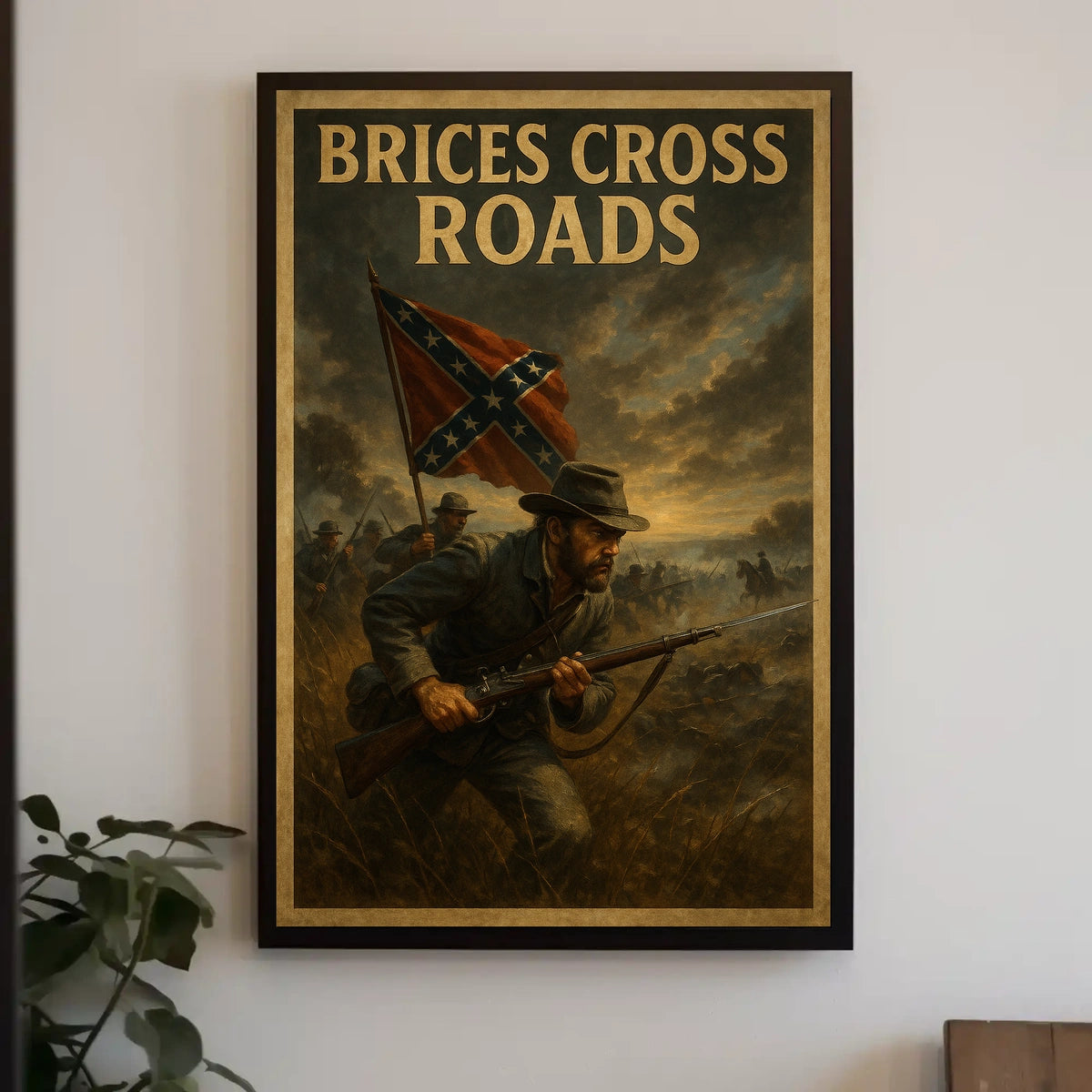 Brices Cross Roads Vintage Travel Scenic Wanderlust Poster