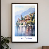 Lake Como Serene Escape Travel Poster PosterGoat