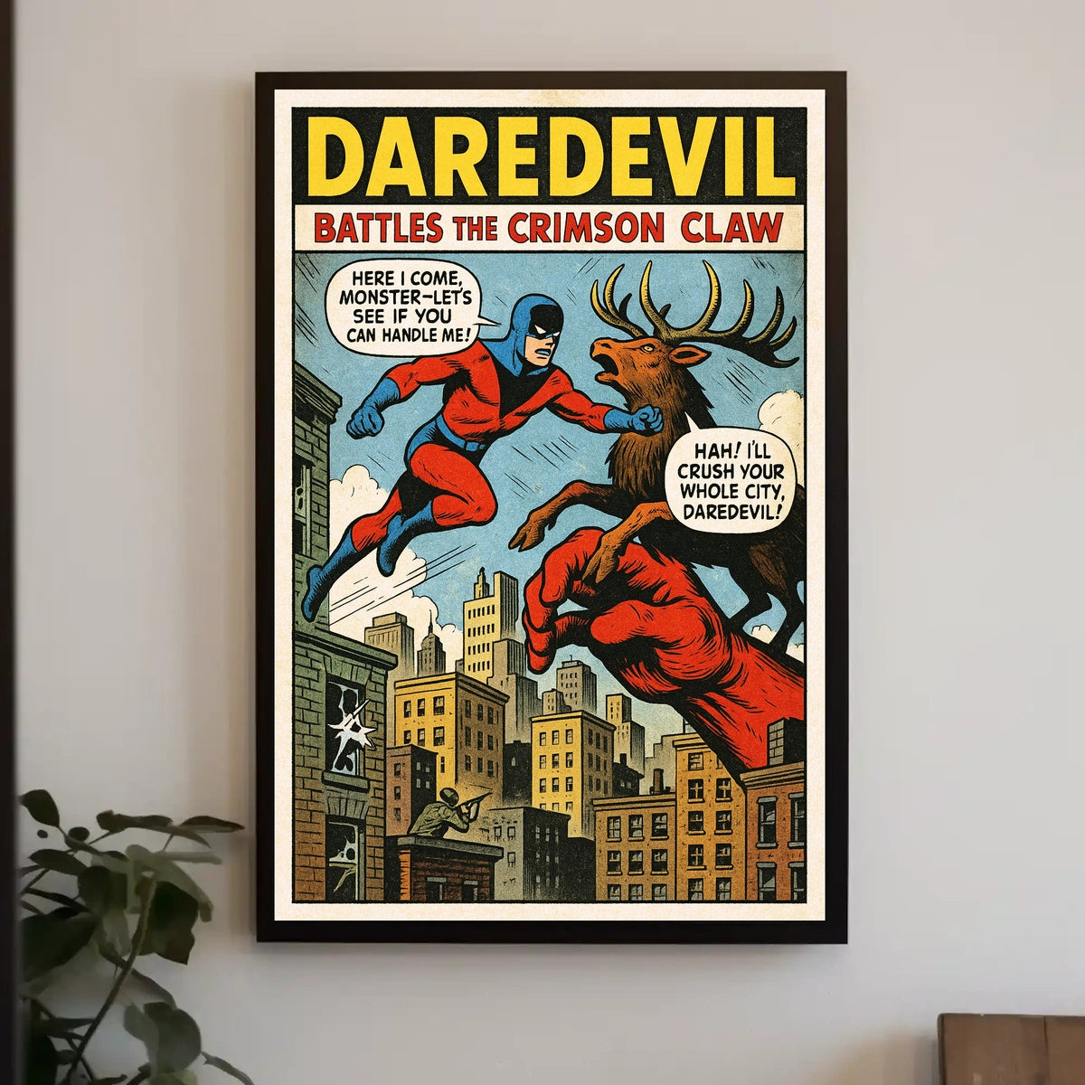 Daredevil Battles the Crimson Claw Poster