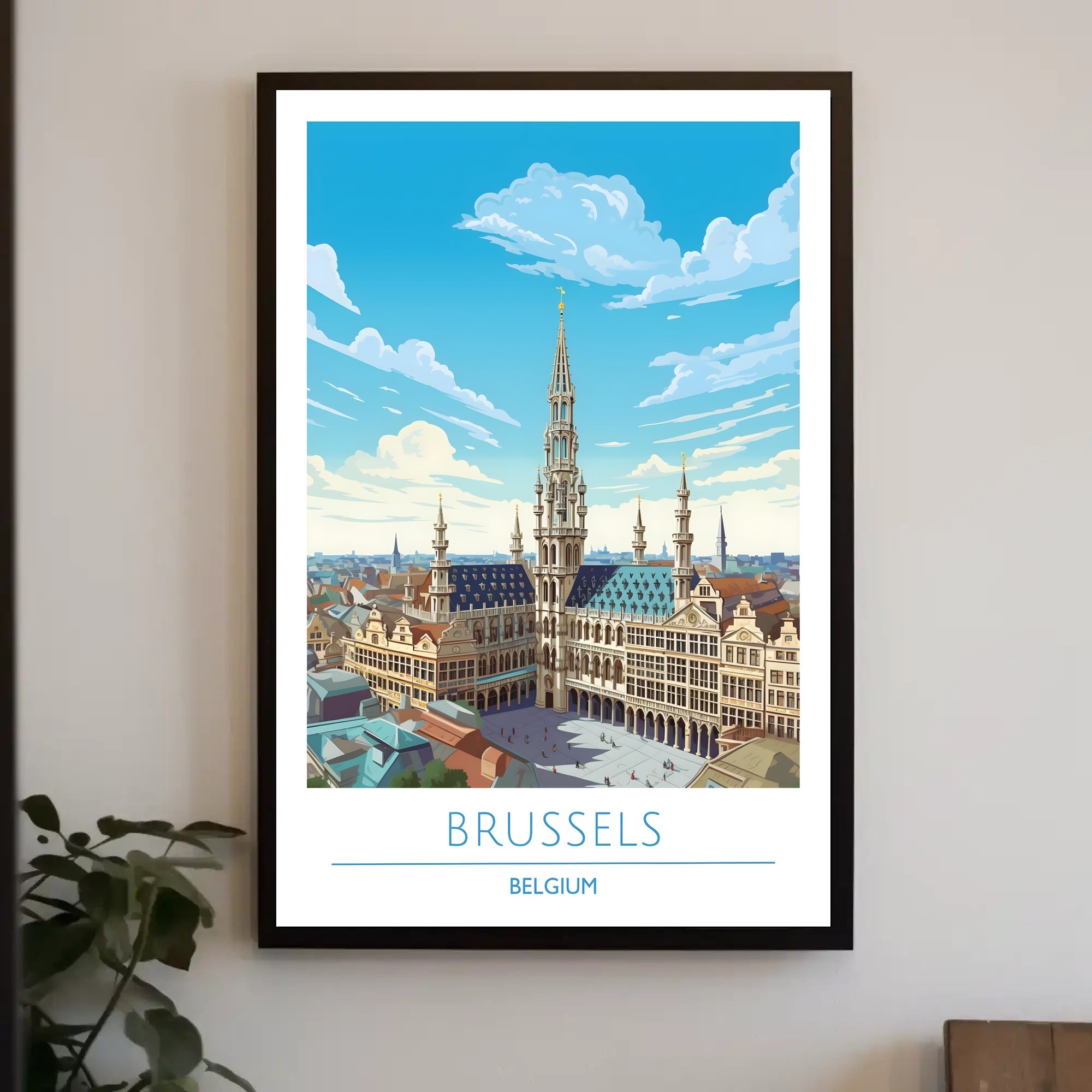 Brussels Cityscape Poster