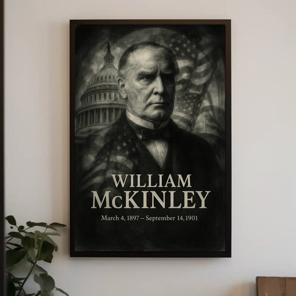 William McKinley 25th President of the United States Double Exposure Poster
