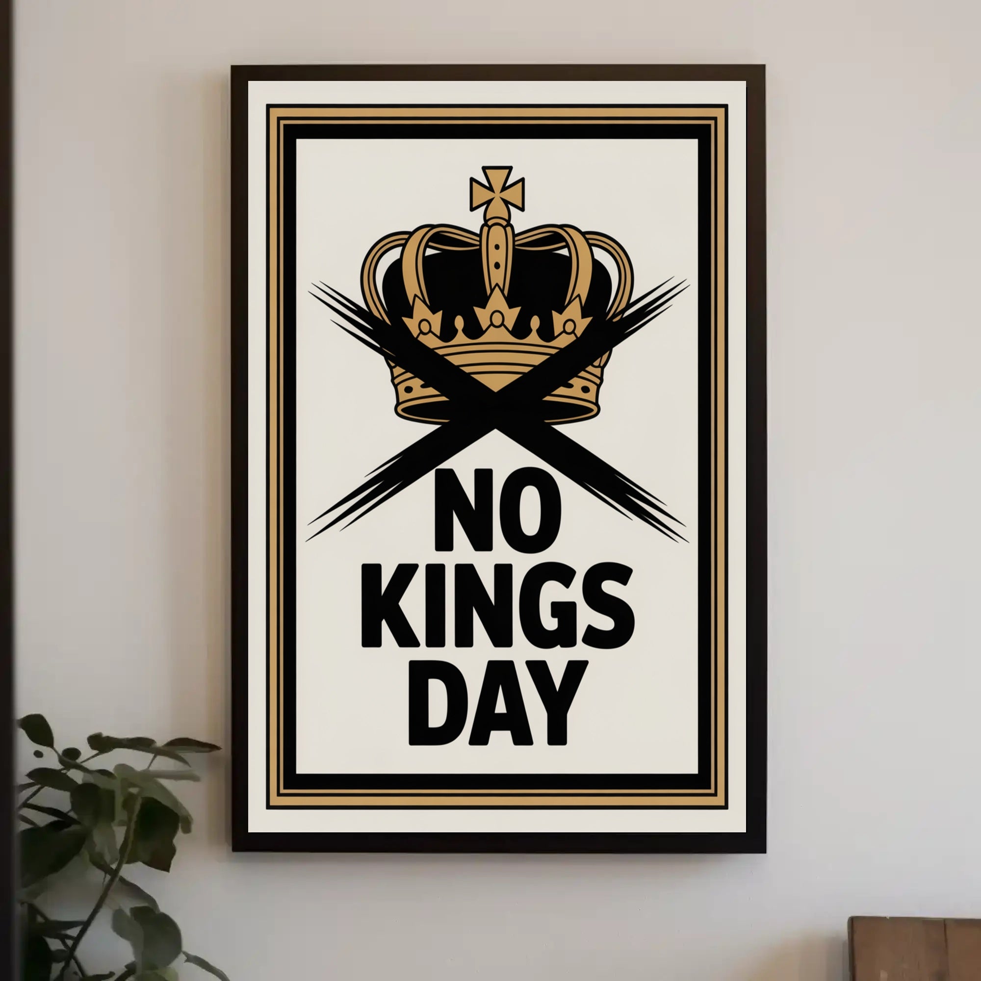 No Kings Day Anti-Monarchy Political or Propaganda Poster