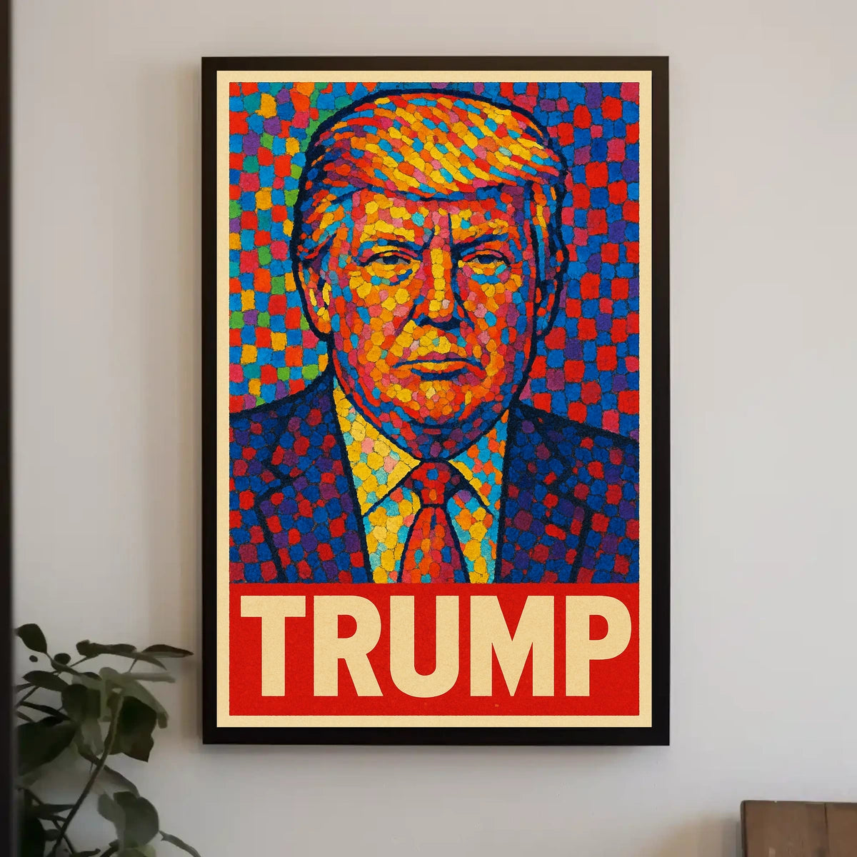 Trump Mosaic Patriotic Pop Art Poster