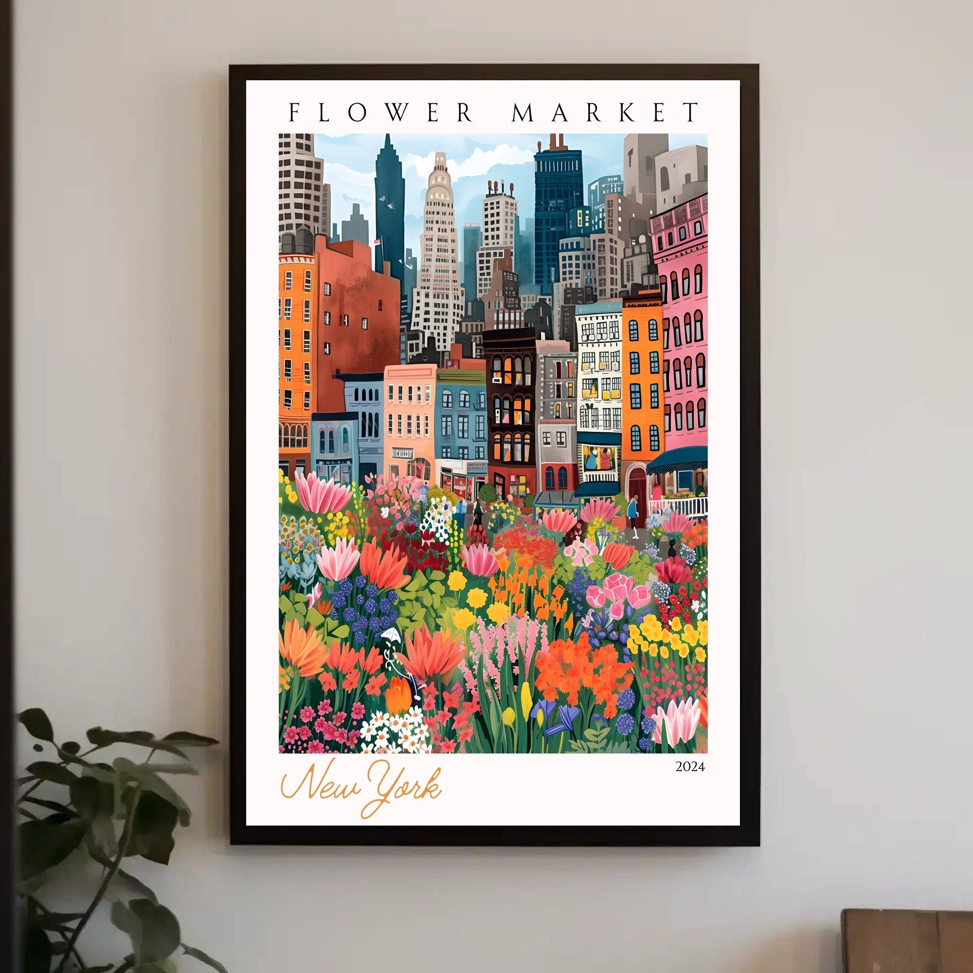 Vibrant City Blooms Poster PosterGoat