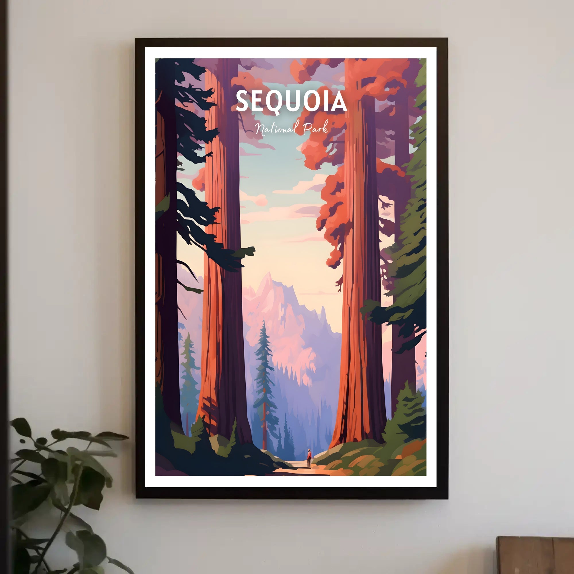 Sequoia National Park Poster Vintage Landscape Print
