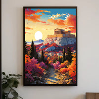 Parthenon Sunset Majesty Cultural or Heritage Poster