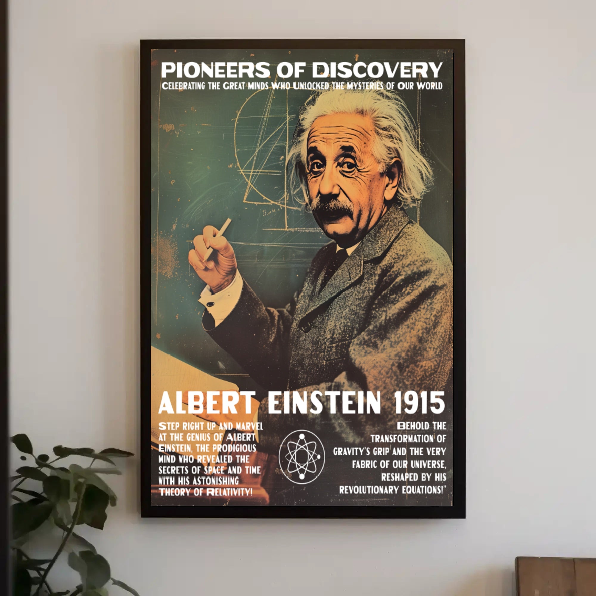 Einstein Theory Relativity Vintage Inspirational Poster