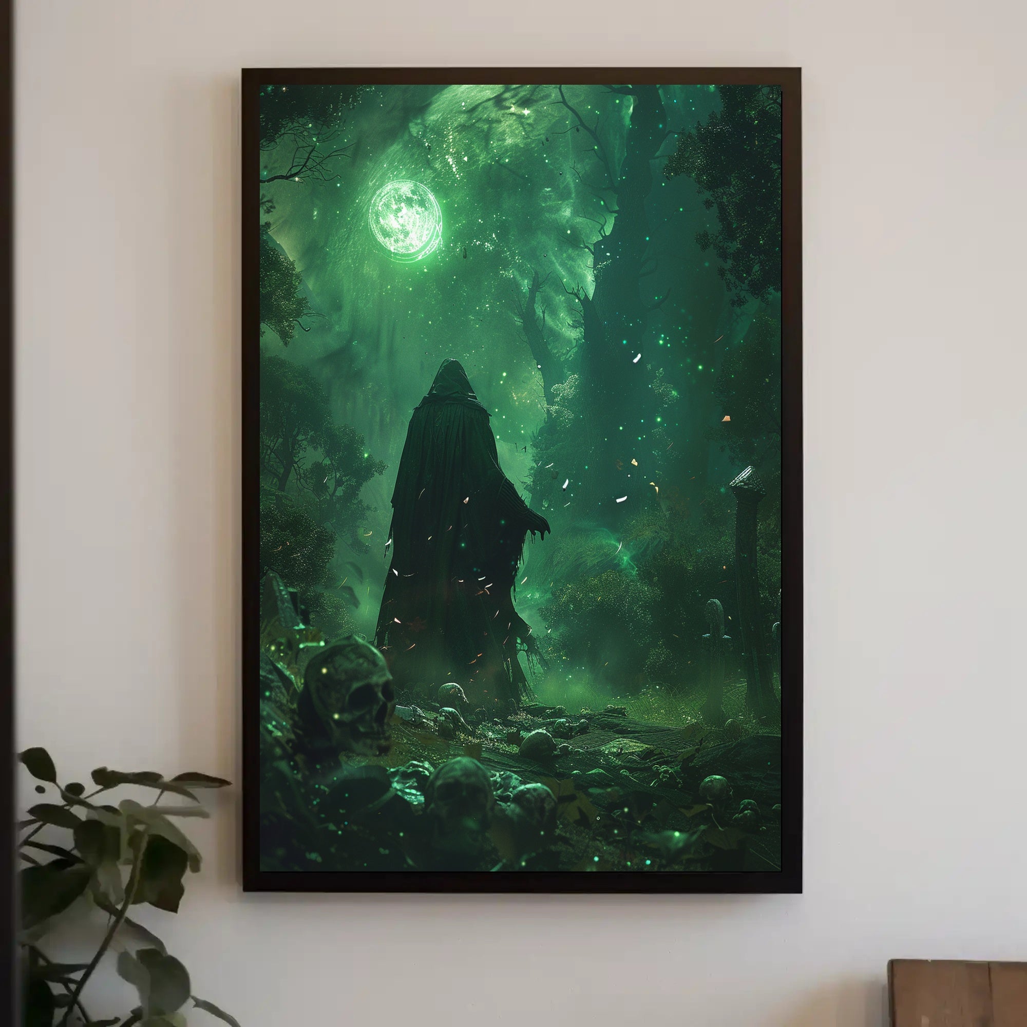 Mysterious Sorcerer in Enchanted Forest Fantasy or Mythology Poster PosterGoat