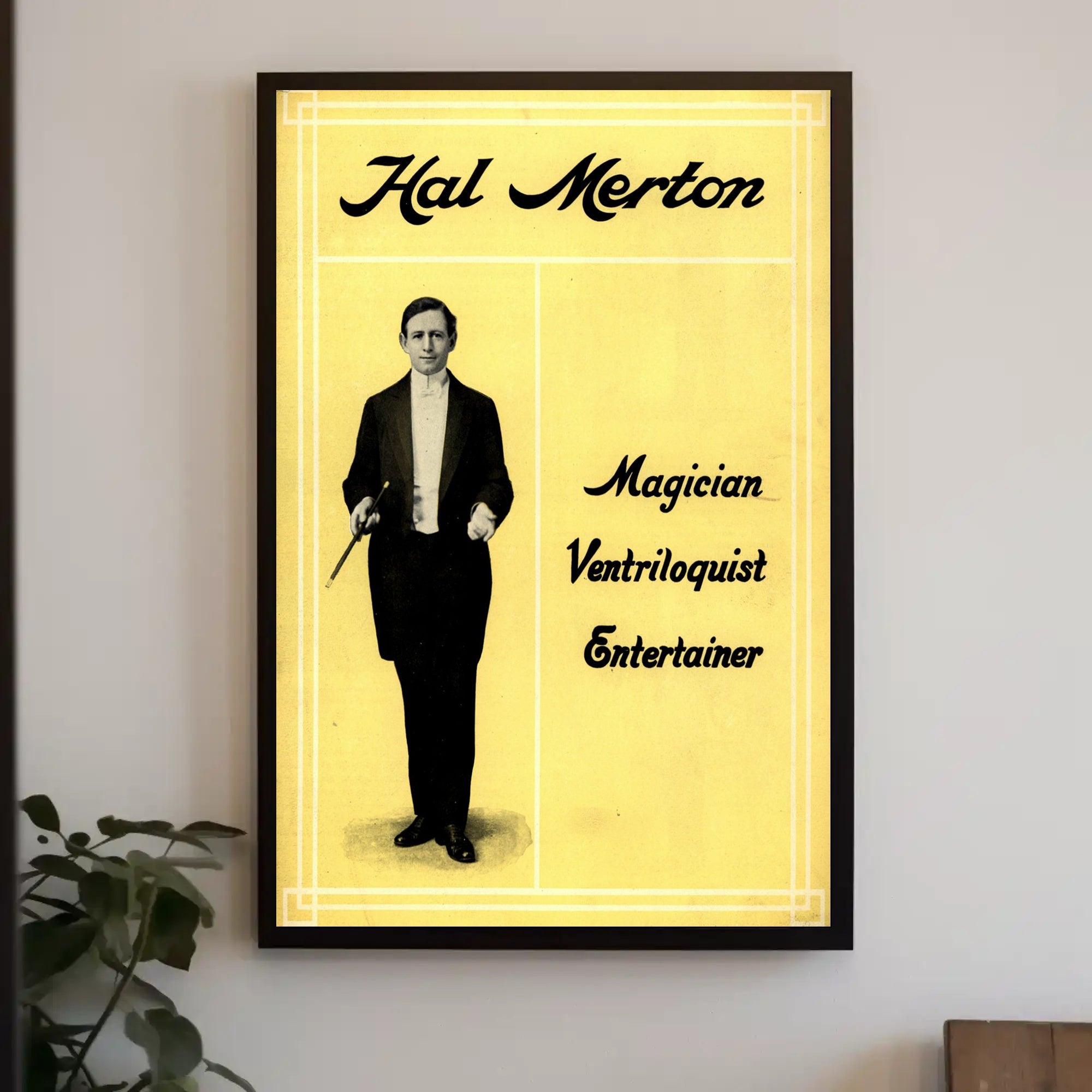 Hal Merton Vintage Magic and Ventriloquism Cultural Poster