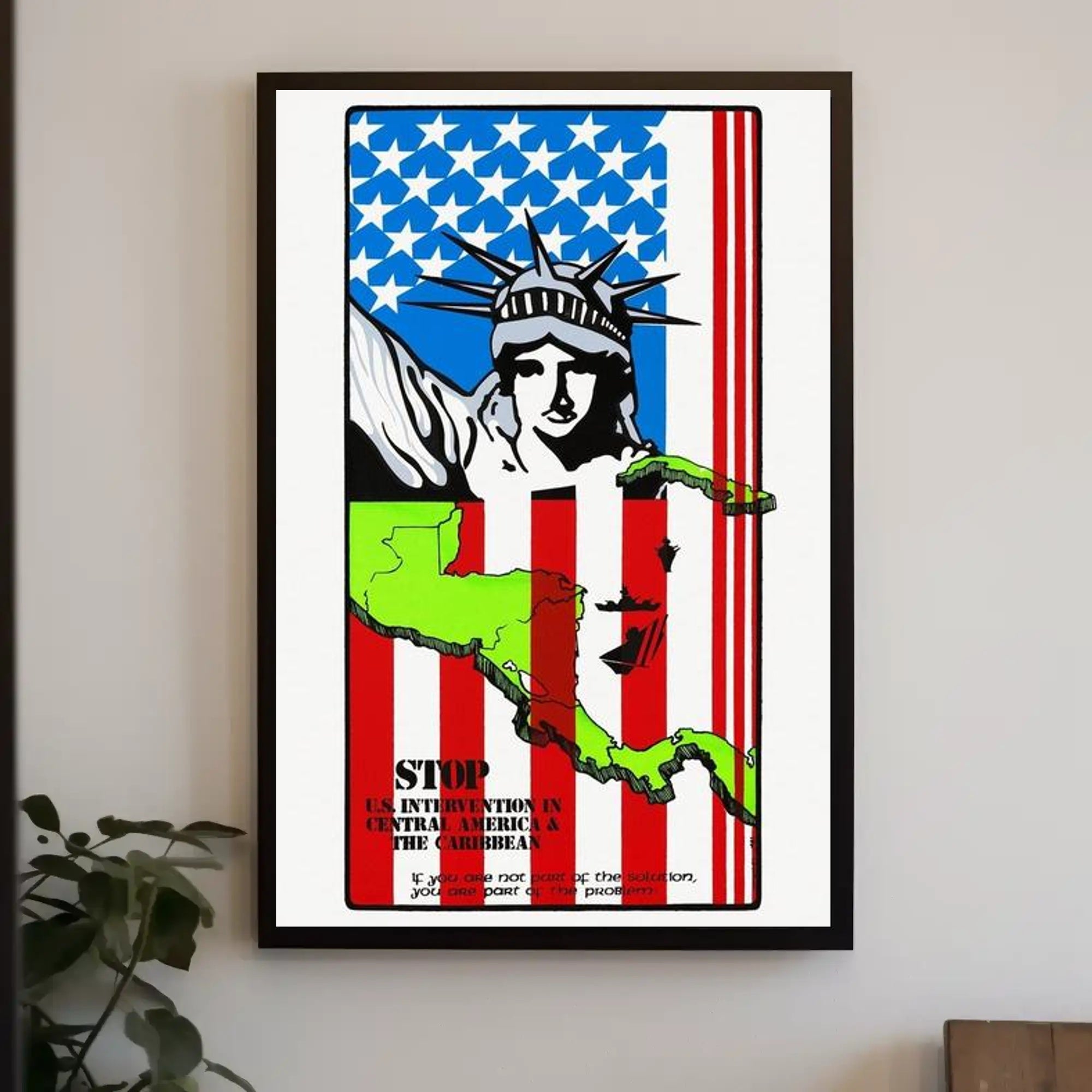 Stop U.S. Intervention Poster PosterGoat