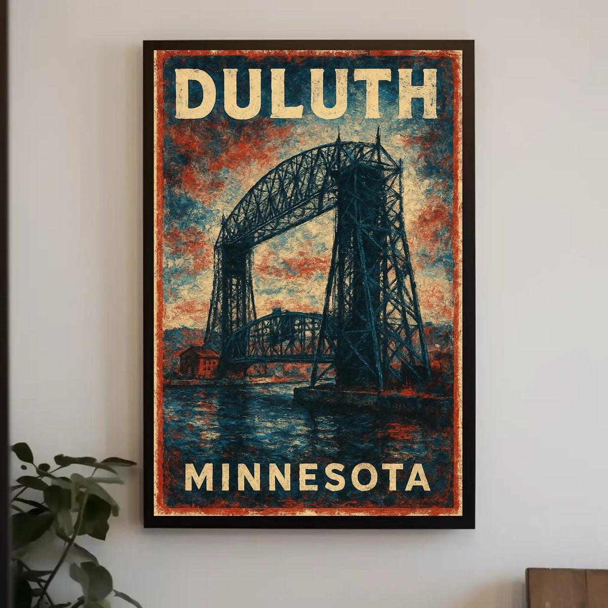 Duluth, Minnesota Iconic Bridge Poster