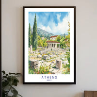 Athens Ancient Ruins Poster PosterGoat