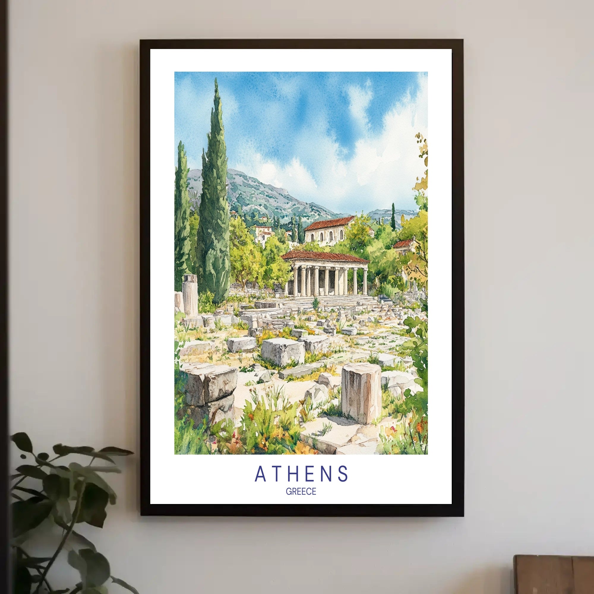Athens Ancient Ruins Poster PosterGoat