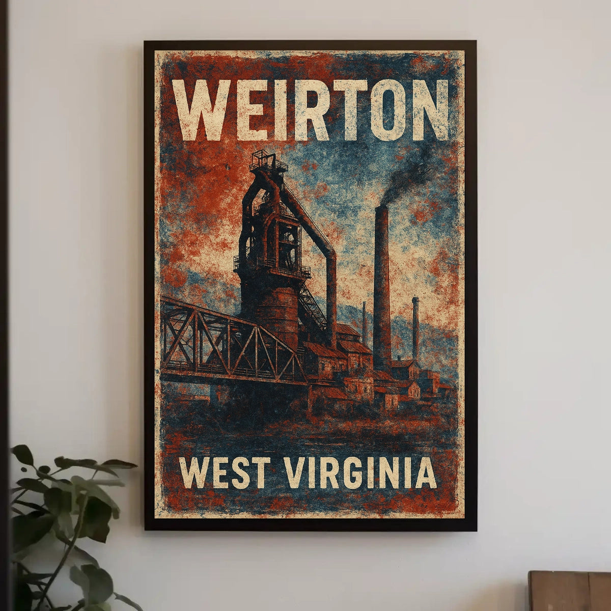 Weirton Steel Mill Vintage Americana Collector Poster