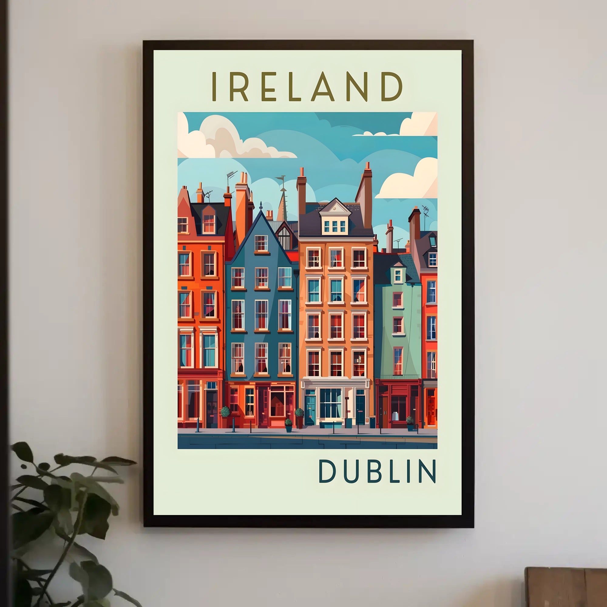 Vibrant Dublin Streetscape Poster